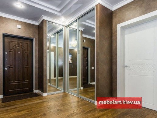 стоимость зеркального шкафа-купе на заказ Москва