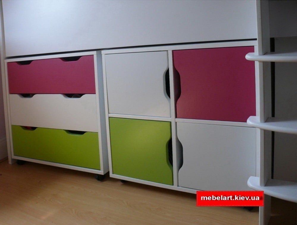 цветная модульная детская мебель на заказ