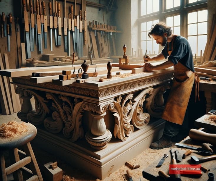 как делают деревянную мебель ренесанс