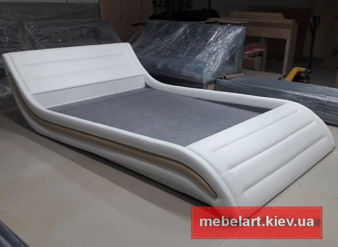 Белая двухместная кровать на заказ 1800x2000
