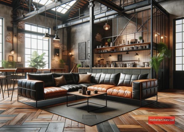 продажа диванов для кафе в стиле loft