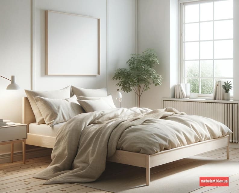 кровать  в скандинавском стиле