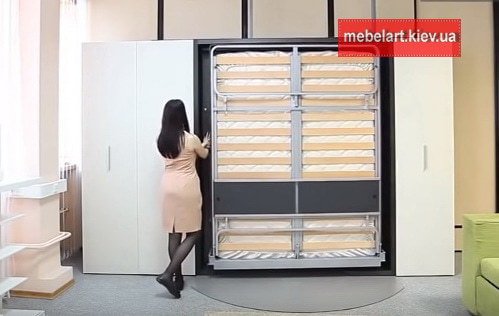 Якісні висувні механізми для спального місця Шафа з горизонтально висувним ліжком подіумом