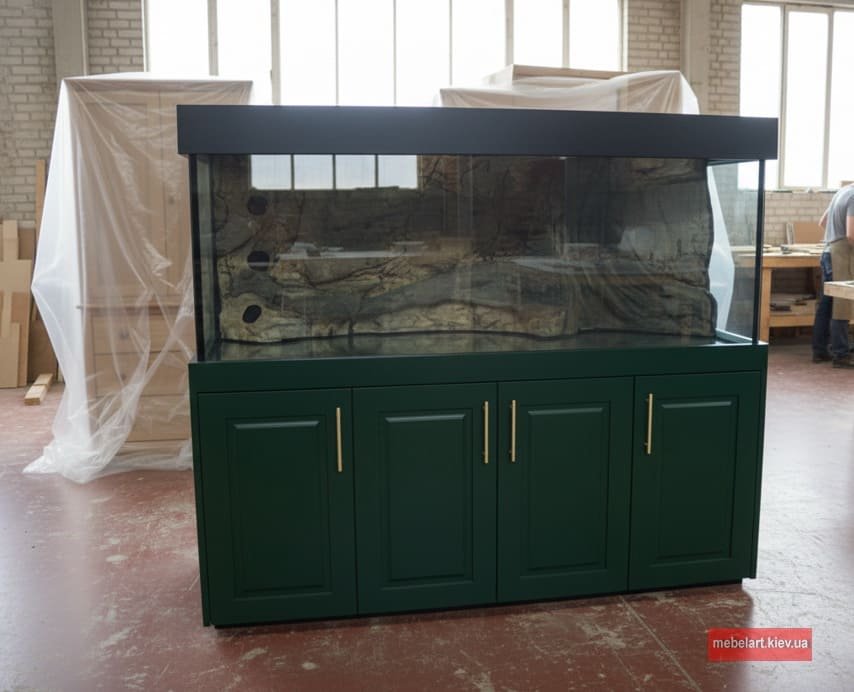 Дерев'яна шафа під акваріум на замовлення