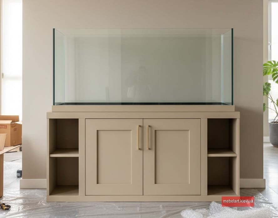 Тумбочка з дерева та металу для акваріума