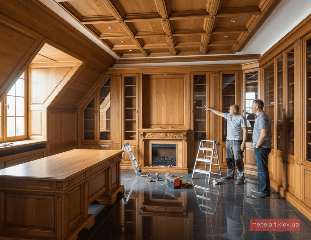 кабинет руководителя из натурального дерева