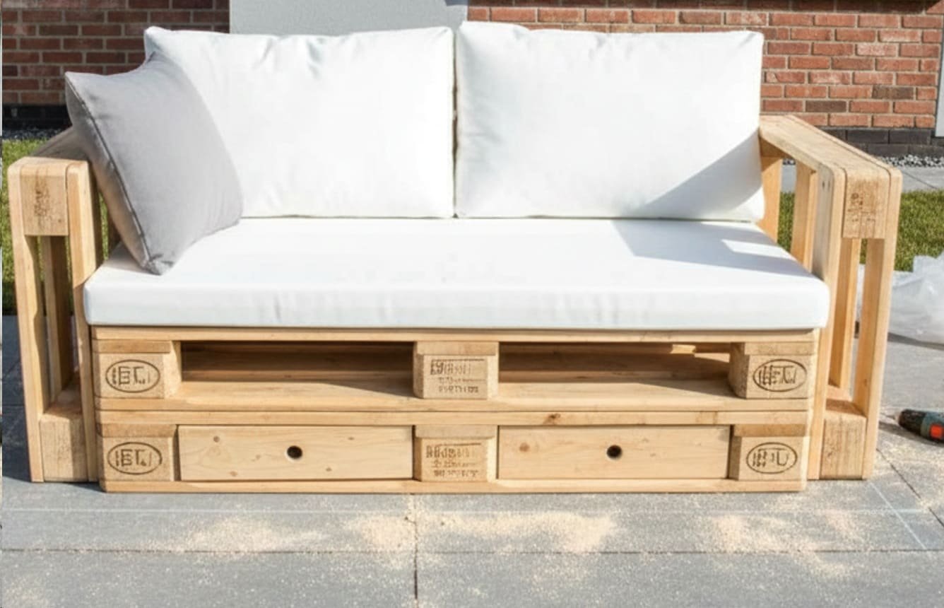 диван из паллет под заказ 