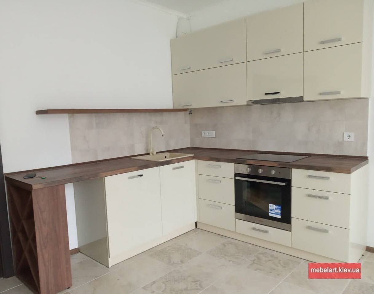 Замовити білу кухню під замовлення Виготовлення білої глянцевої кухні