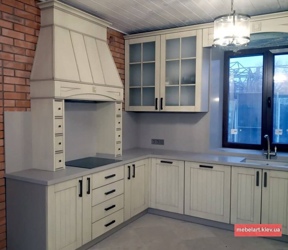 Кухня з дерева на замовлення за розмірами Виготовлення дерев'яної кухні з островом