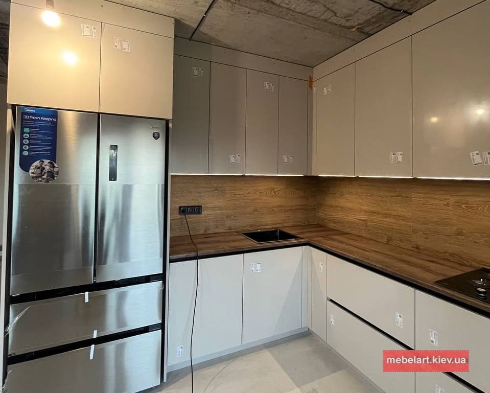 Дизайн та проект кухні під замовлення Виготовлення кухні з відкритими полицями