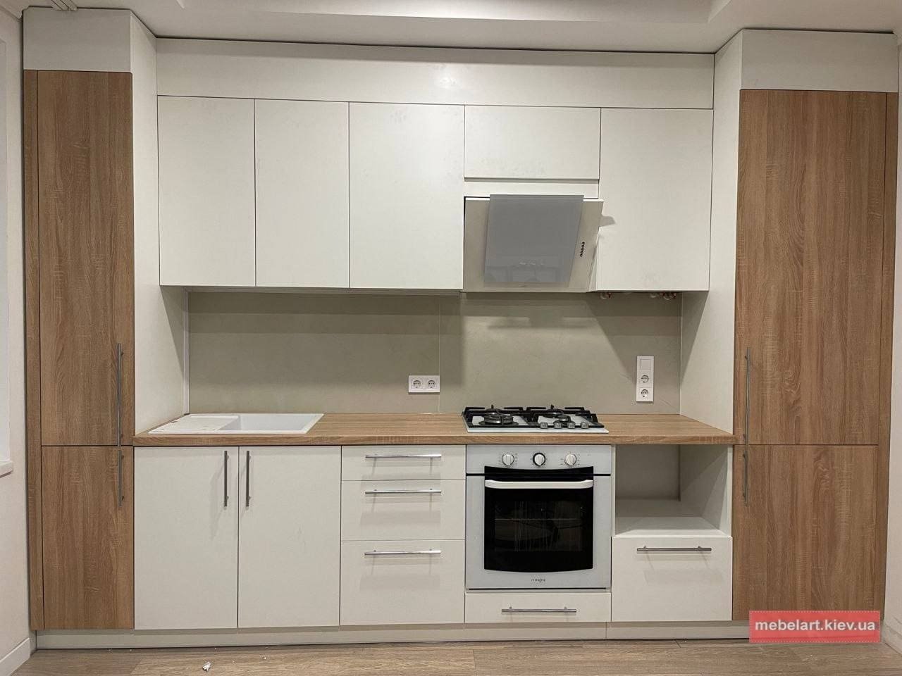 Чорно-біла кухня під замовлення в Києві Виготовлення контрастних кухонь на замовлення