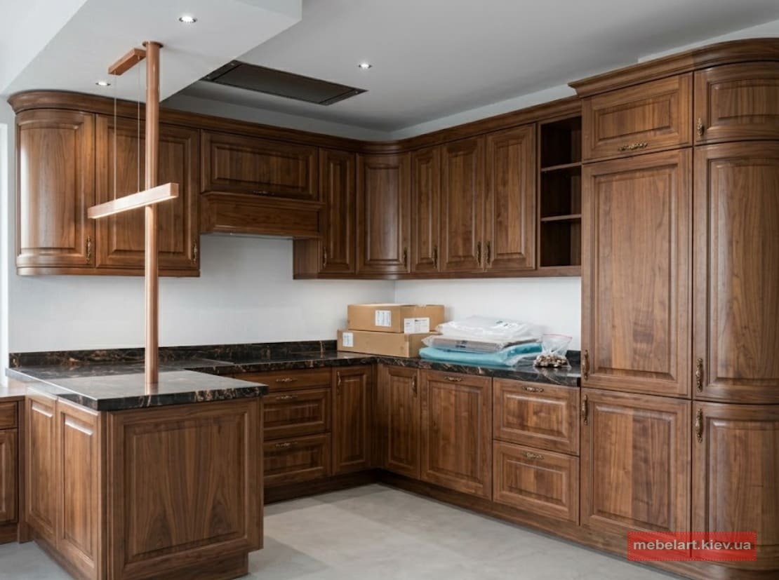 дизайн проєкт П-подібної кухні