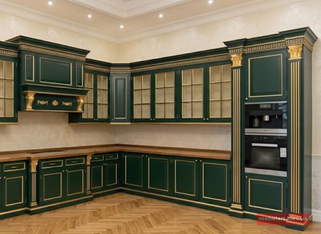 дизайн проєкт дизайнерської кухні з дерева