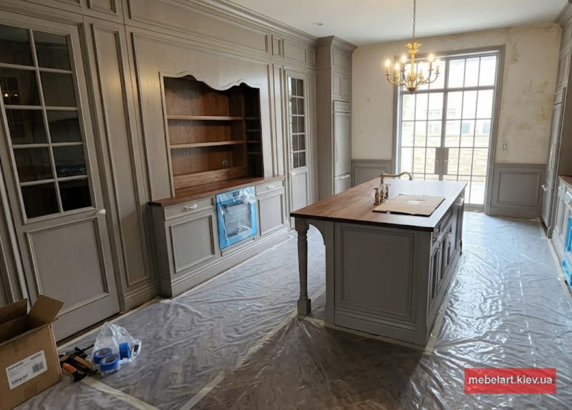 незвичайний дизайн дерев'яної кухні