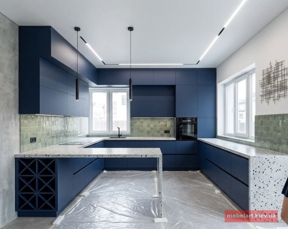дизайн дворядні кухні