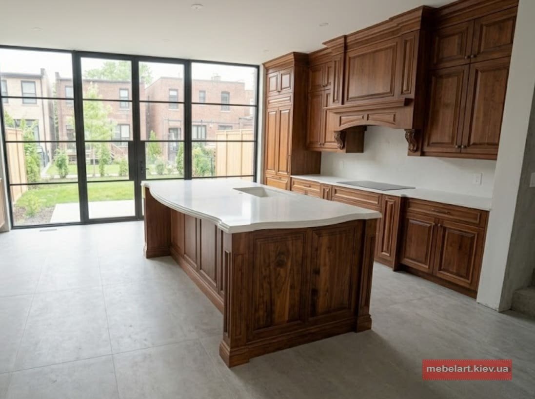 проєкт кухні джапанді з деревною текстурою