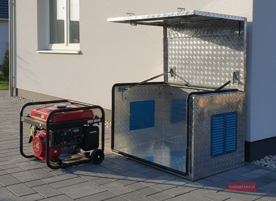 Металевий кожух для генератора біля будинку на замовлення Харків