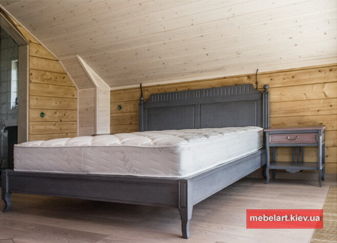 двойная деревяная кровать ЖИтомир