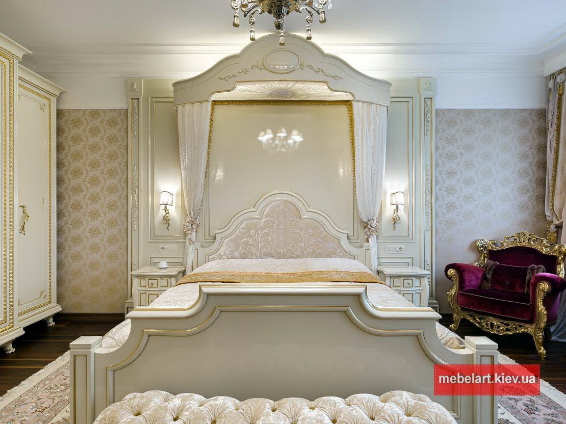 элитная спальня из массив дерев в тиле барокко