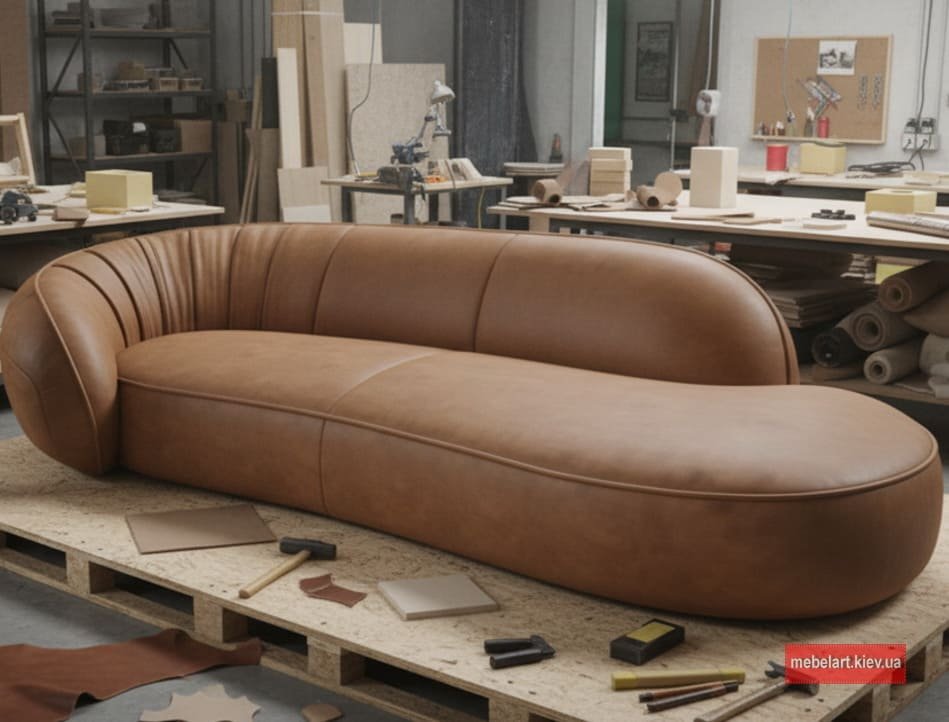 полукруглый диван лофт