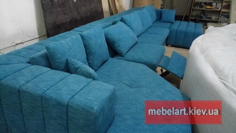 раскладной  элитного п образный диван модульный